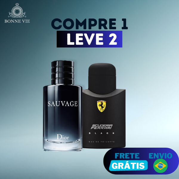 COMPRE 1 LEVE 2 -  Perfumes Masculino - Sauvage Dior e Ferrari Black (100ml cada)+ Frete Grátis